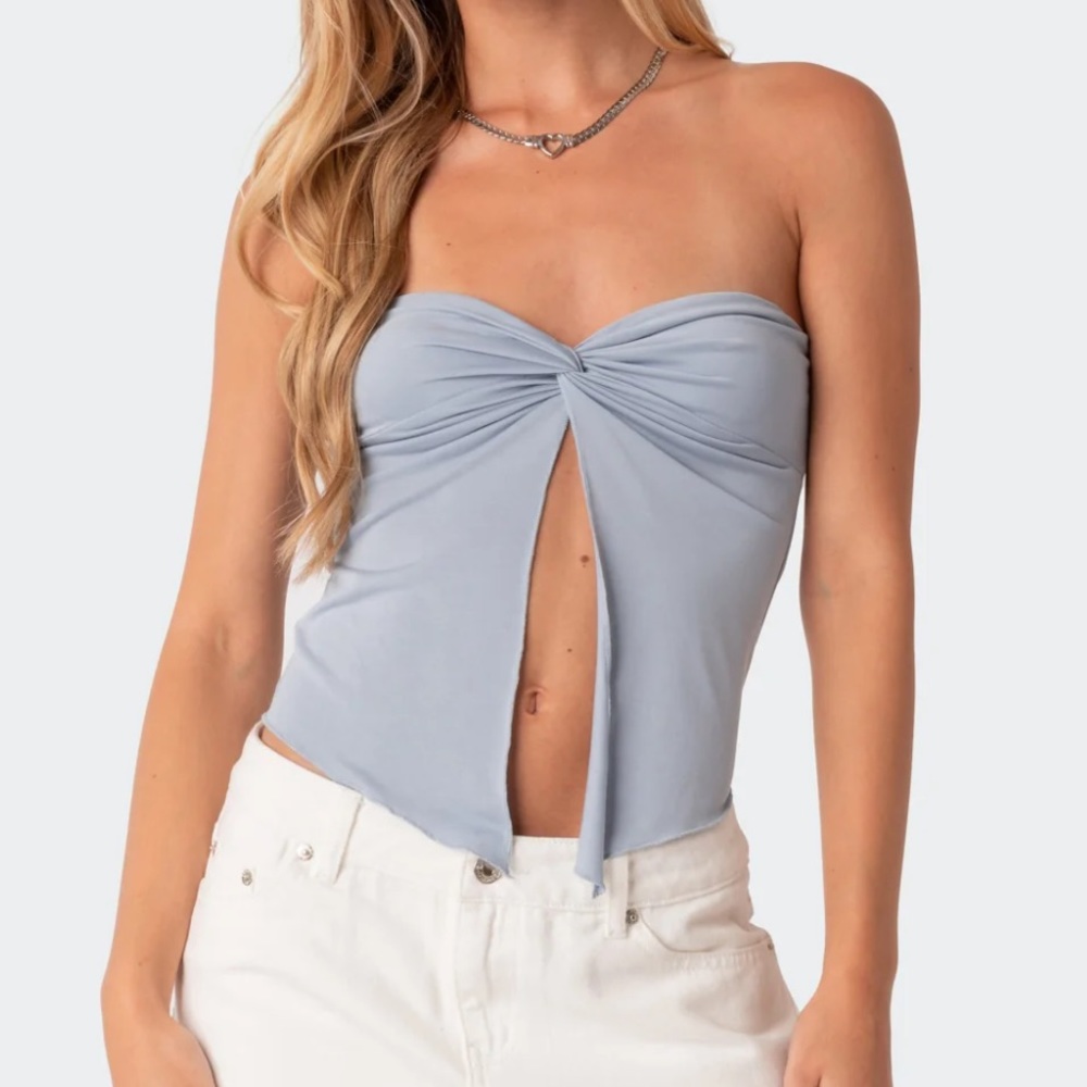 Edikted Twisted Split Front Tube Top